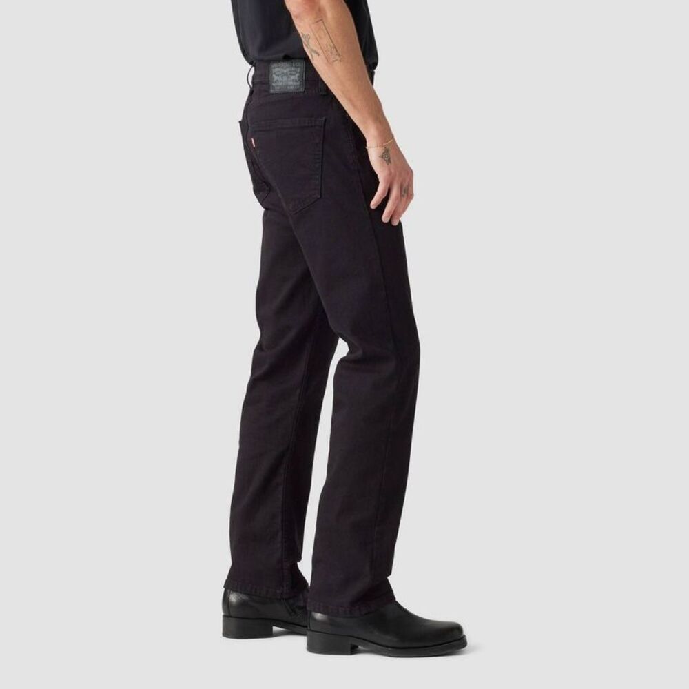 Levi's - Men's Mid Rise Straight Leg Jeans, Black, 3 Black - Picture 2 of 4